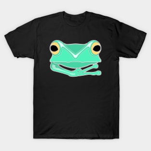 cyan peace frog cartoon T-Shirt